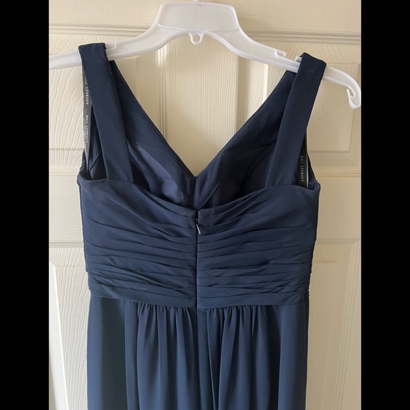 Bill Levkoff Navy Blue Bridesmaid Gown Size 2 - Picture 8 of 14